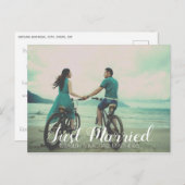 結婚式のカスタム写真 結婚報告カード 案内ポストカード (正面/裏面)