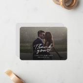 結婚式のカップルの写真ありがとう ノートカード (正面/裏面インサイチュ)