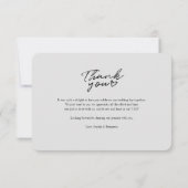 結婚式のカップルの写真ありがとう ノートカード (裏面)