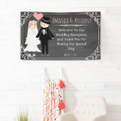 結婚式のカップルの歓迎 横断幕 (インサイチュ)