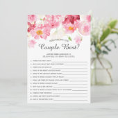 結婚式のカップルを知る最も良いゲーム 招待状 (スタンド正面)