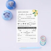 結婚式のカップルゲームカードにお手紙を書こう チラシ (シングル)