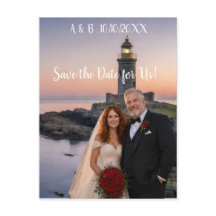 結婚式のカップル写真のSave the Date 