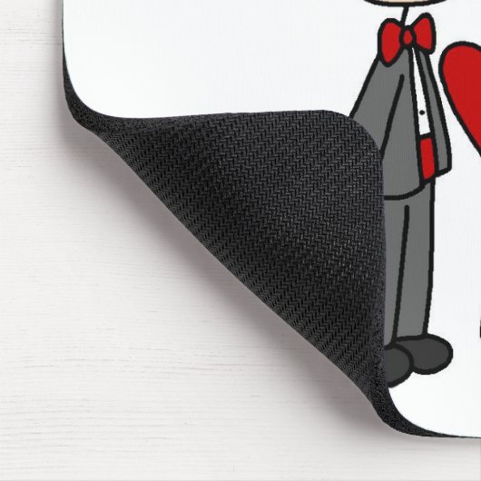 結婚式のカップル私はTシャツおよびギフトをします マウスパッド (コーナー)