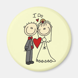 結婚式のカップル私はTシャツおよびギフトをします マグネット