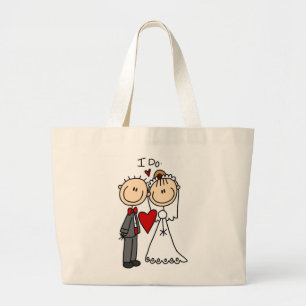 結婚式のカップル私はTシャツおよびギフトをします ラージトートバッグ