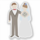 結婚式のカップル シール (正面)