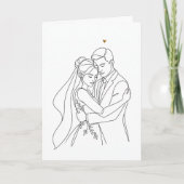 結婚式のカップル、結婚式のカード カード (正面)