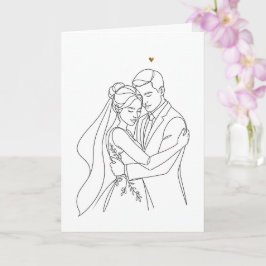 結婚式のカップル、結婚式のカード カード