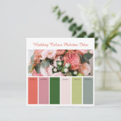 結婚式のカラーパレットのアイデアカード 招待状 (スタンド正面)