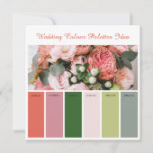 結婚式のカラーパレットのアイデアカード 招待状 (正面)