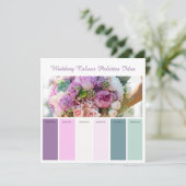 結婚式のカラーパレットのアイデアカード 招待状 (スタンド正面)