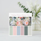 結婚式のカラーパレットのアイデアカード 招待状 (スタンド正面)