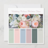 結婚式のカラーパレットのアイデアカード 招待状 (正面)