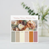 結婚式のカラーパレットのアイデアカード 招待状 (スタンド正面)