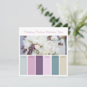 結婚式のカラーパレットのアイデアカード 招待状 (スタンド正面)