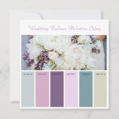 結婚式のカラーパレットのアイデアカード 招待状 (正面)