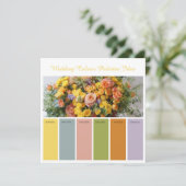 結婚式のカラーパレットのアイデアカード 招待状 (スタンド正面)