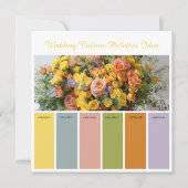 結婚式のカラーパレットのアイデアカード 招待状 (正面)