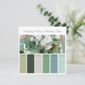 結婚式のカラーパレットのアイデアカード 招待状 (スタンド正面)