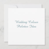 結婚式のカラーパレットのアイデアカード 招待状 (裏面)