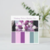 結婚式のカラーパレットのアイデアカード 招待状 (スタンド正面)