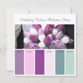 結婚式のカラーパレットのアイデアカード 招待状 (正面)