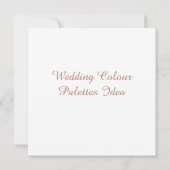 結婚式のカラーパレットのアイデアカード 招待状 (裏面)