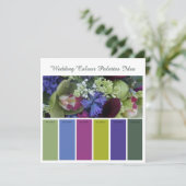 結婚式のカラーパレットのアイデアカード 招待状 (スタンド正面)