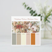 結婚式のカラーパレットのアイデアカード 招待状 (スタンド正面)