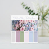 結婚式のカラーパレットのアイデアカード 招待状 (スタンド正面)