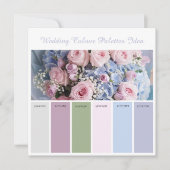 結婚式のカラーパレットのアイデアカード 招待状 (正面)