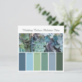 結婚式のカラーパレットのアイデアカード 招待状 (スタンド正面)