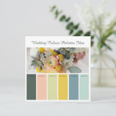 結婚式のカラーパレットのアイデアカード 招待状 (スタンド正面)