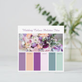 結婚式のカラーパレットのアイデアカード 招待状 (スタンド正面)
