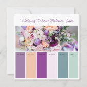 結婚式のカラーパレットのアイデアカード 招待状 (正面)