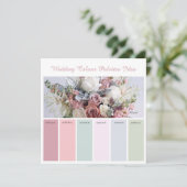 結婚式のカラーパレットのアイデアカード 招待状 (スタンド正面)