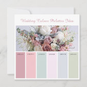 結婚式のカラーパレットのアイデアカード 招待状 (正面)