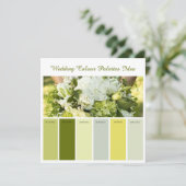結婚式のカラーパレットのアイデアカード 招待状 (スタンド正面)