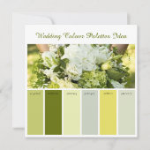 結婚式のカラーパレットのアイデアカード 招待状 (正面)