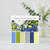 結婚式のカラーパレットのアイデアカード 招待状 (スタンド正面)