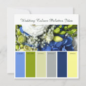 結婚式のカラーパレットのアイデアカード 招待状 (正面)