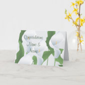 結婚式のカンナ 祝福のグリーティングカード カード (黄色い花)