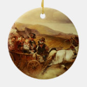 結婚式のカート セラミックオーナメント (裏面)