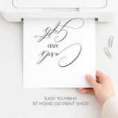 結婚式のカードとギフトのサインモダンー ポスター