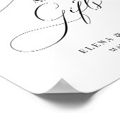 結婚式のカードとギフトのサインモダンー ポスター (角)