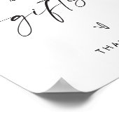 結婚式のカードとギフトのサイン、ギフトとカードのサイン ポスター (角)