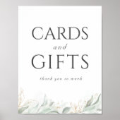 結婚式のカードとギフトのサイン ポスター (正面)