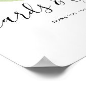 結婚式のカードとギフトのサイン |植物学葉の ポスター (角)