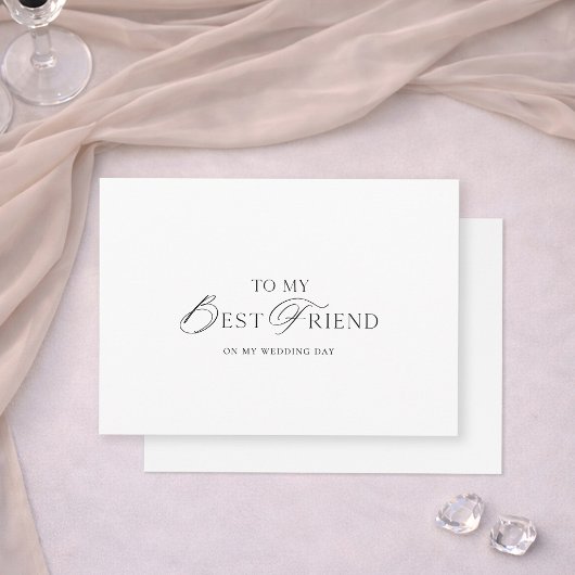 結婚式のカードにベストフレンドへのメッセージを 招待状